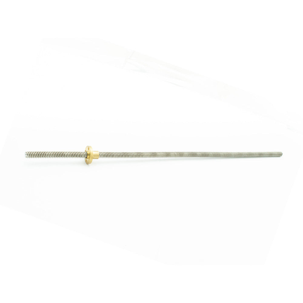 3D Printer Trapezoidal Screw Threaded Rod 400mm with Brass Nut