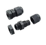 PG7 Waterproof IP68 Plastic Cable Gland Black