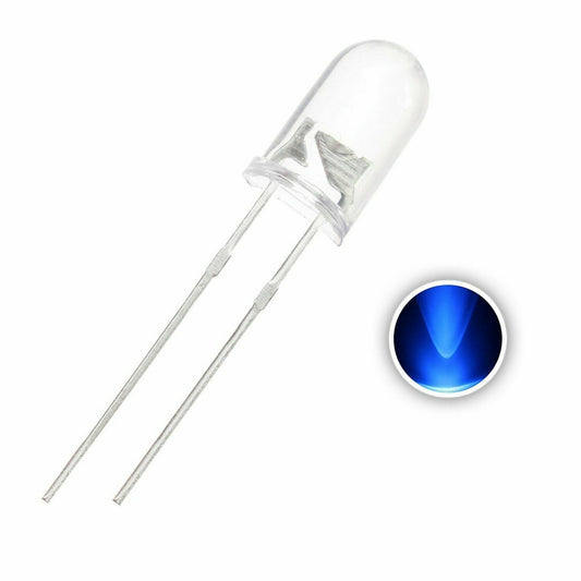 ENSEE 5mm Round Clear Blue LED (Pack of 25)