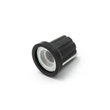 Black & White Plastic Knob for 6mm Knurled Shaft Potentiometer