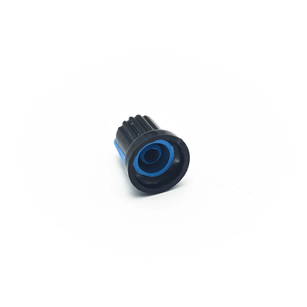 Black & Blue Plastic Knob for 4mm D-Shaft Potentiometer