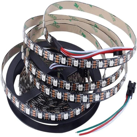 WS2812B 96 LED/m RGB Addressable LED Pixel Strip Light 5V DC Programmable