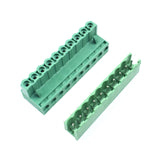 10 Pin Male and Female Pluggable Terminal Connector Right Angle Pitch 5.08mm