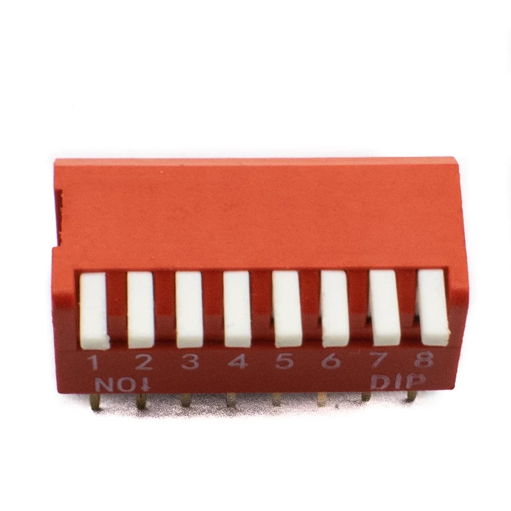 8 Way DIP SPST Switch Right Angle (Piano Type)