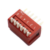 6 Way DIP SPST Switch Right Angle (Piano Type)