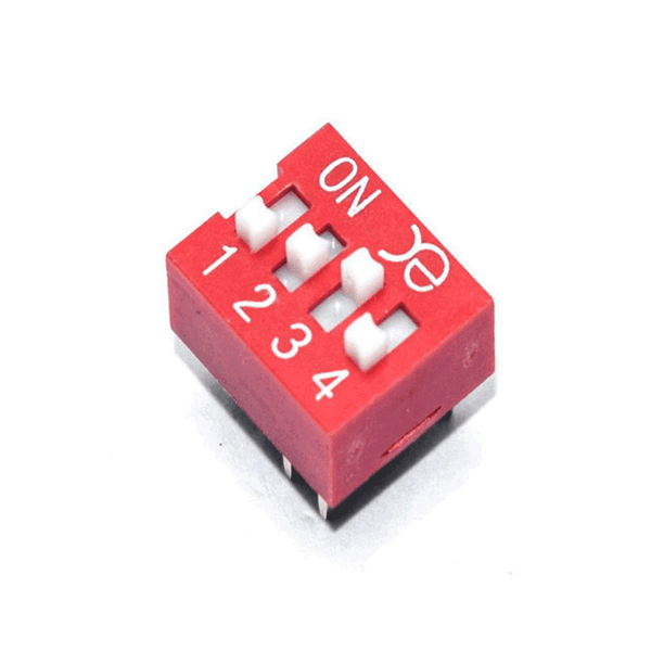 4 Way DIP Switch SPST - 2.54mm Pitch