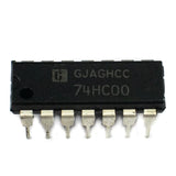 74HC00 Quad 2 Input NAND Gate IC (7400 IC) DIP-14 Package