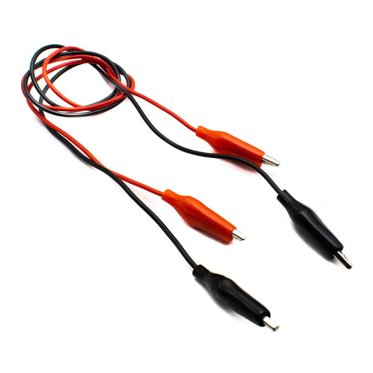 Electrical Alligator Clips with Wires Test Leads Sets 60cm (Red & Black)