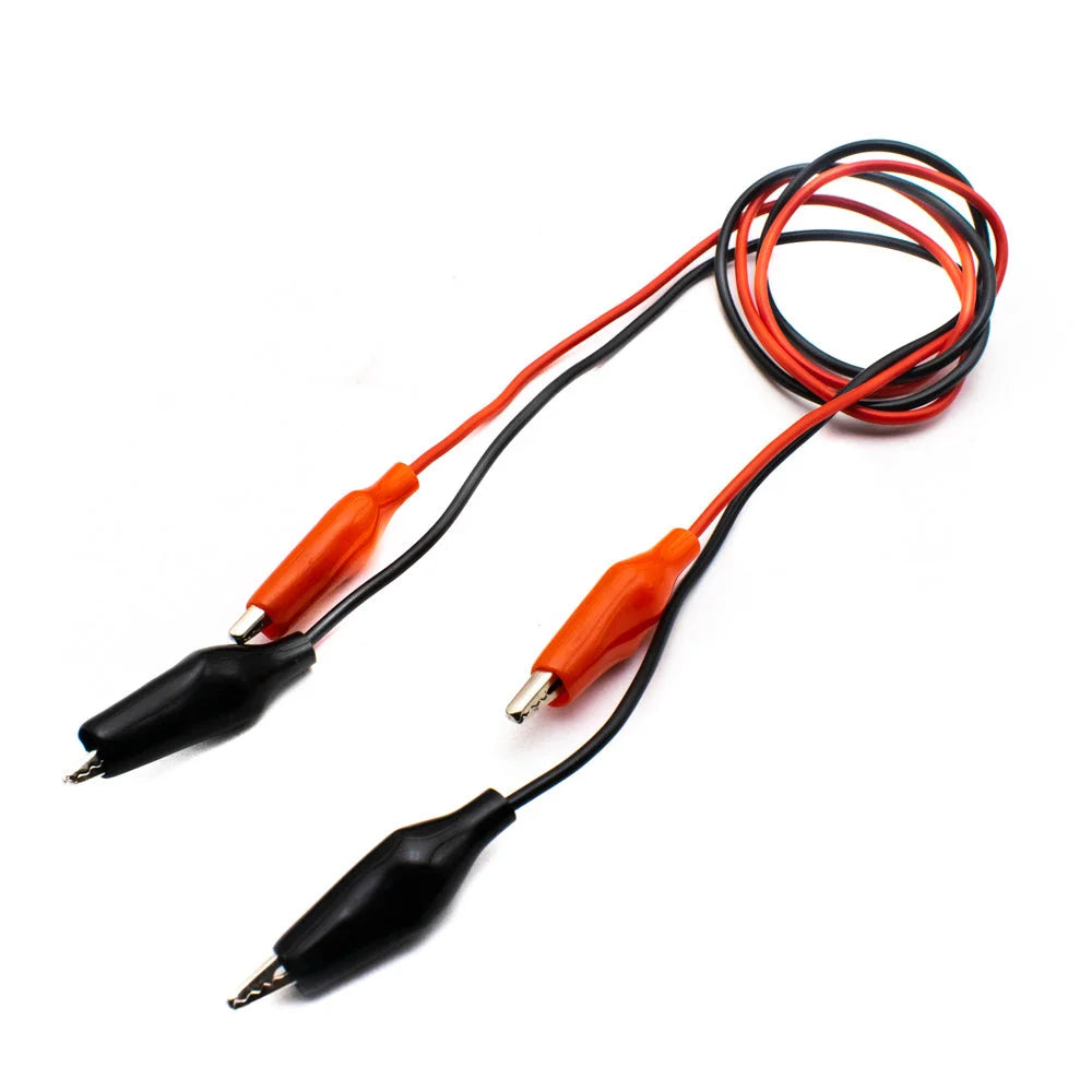 Electrical Alligator Clips with Wires Test Leads Sets 60cm (Red & Black)