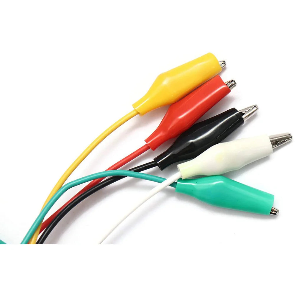 Electrical Alligator Clips with Wires Test Leads Sets - 5 Wires