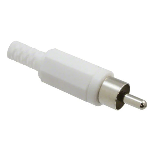 RCA Plug Solder Connector Male (White)