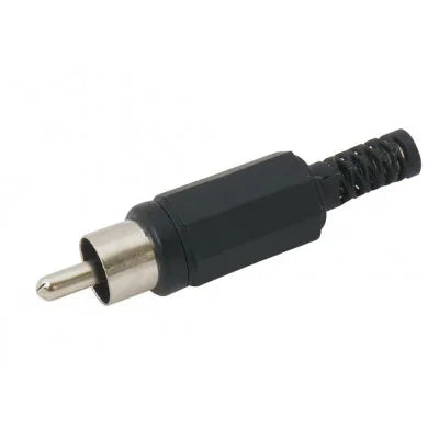 RCA Plug Solder Connector Male (Black)