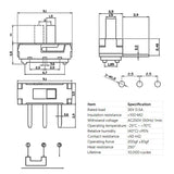 MSK12D18G2 2 position 3 Pin micro slide switch