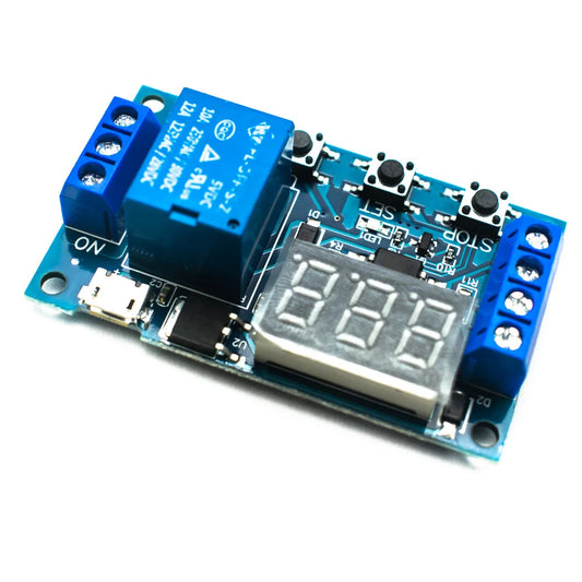 Timer Relay DC 6V-30V Single Channel Power Relay Module with Adjustable Timing Cycle