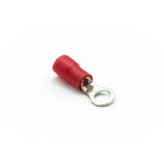Insulated Ring Crimp Terminal Red, M4 Stud Size