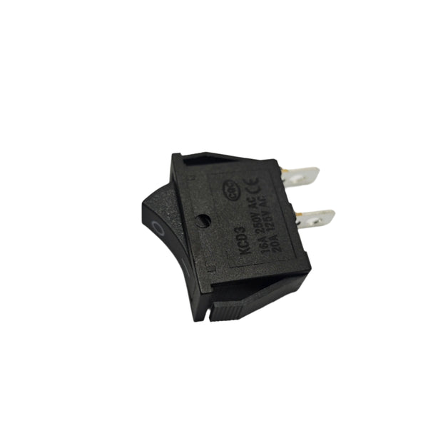 KCD3 2-Pin Rocker Switch – 16A 250V (Black)