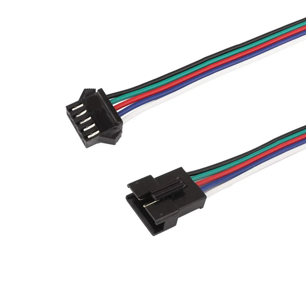 JST SM 5 Pin Plug Male and Female Connector Adapter with 250 mm Electrical Cable Wire for LED Light