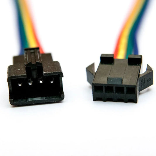 JST SM 4 Pin Plug Male and Female Connector Adapter with 150 mm Electrical Cable Wire for LED Light