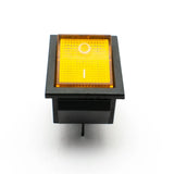 KCD4 16A 250V DPST ON-OFF Rocker Switch with Yellow Light