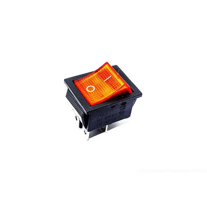 KCD4 16A 250V DPST ON-OFF Rocker Switch with Red Light
