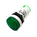 240V AC Panel Mount Green LED Light Indicator