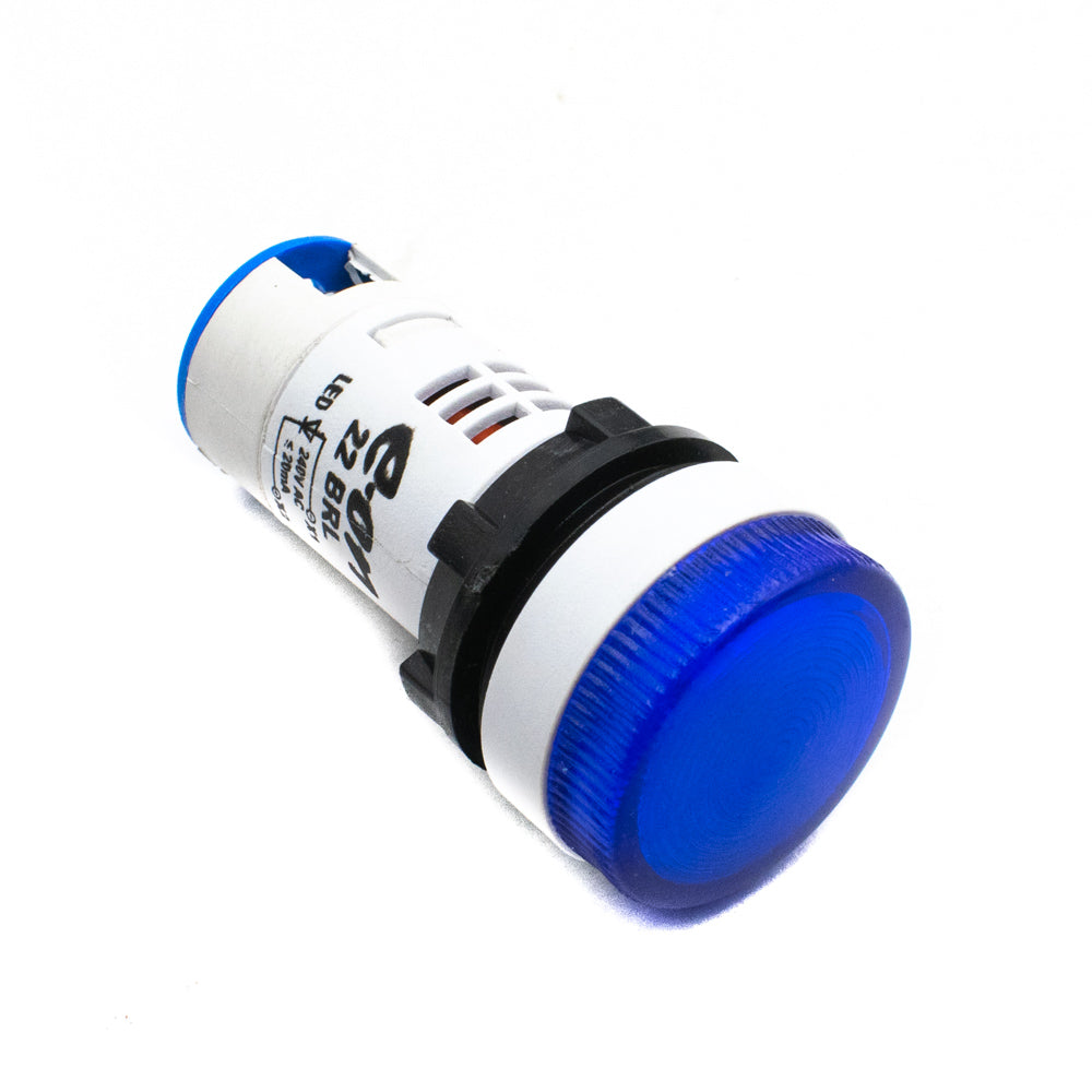 240V AC Panel Mount Blue LED Light Indicator