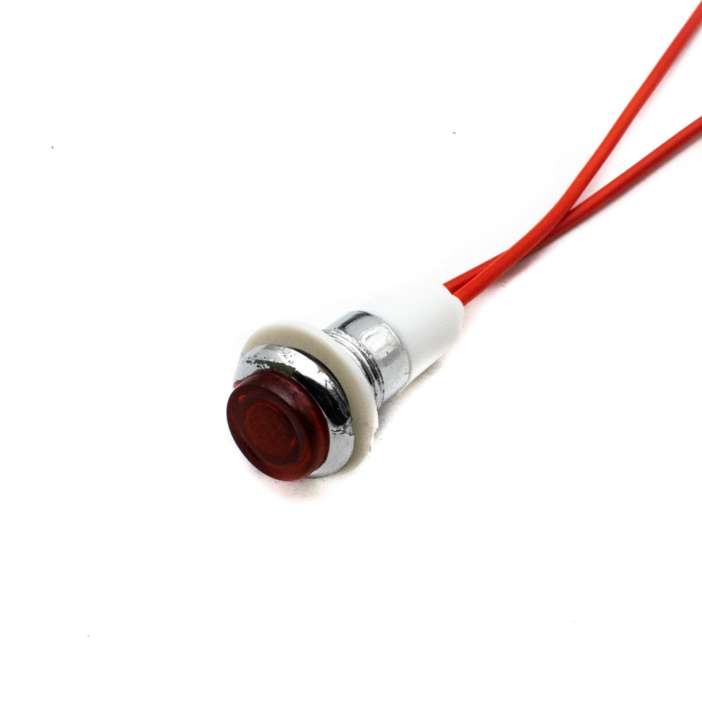 12mm AC Red Indicator Light with Wire