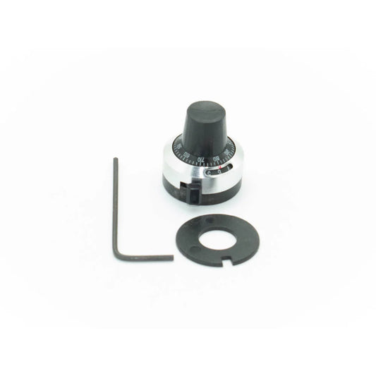 Multi-Turn Indicating Dial Potentiometer Knob for 6.35mm Shaft Black