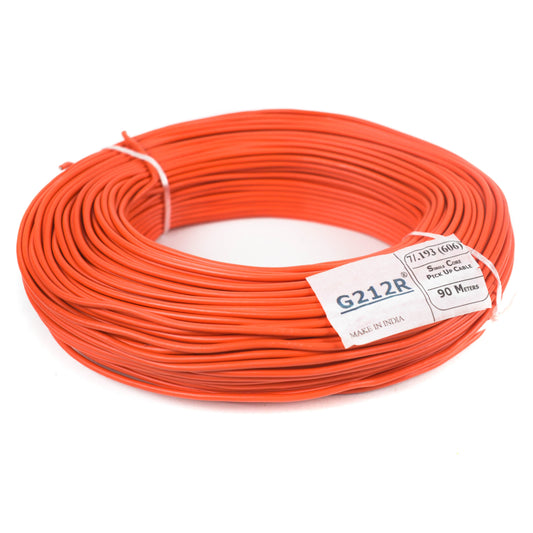23 AWG Shielded Multi Strand Wire - 7/0.193mm (Orange) 90 meter - ElectronifyIndia