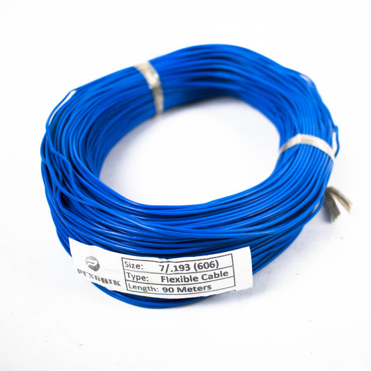 23 AWG Shielded Multi Strand Wire - 7/0.193mm (Blue) 90 Meter - ElectronifyIndia