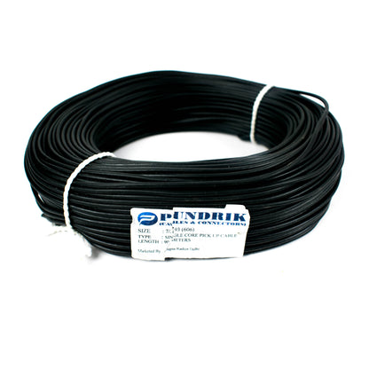 23 AWG Shielded Multi Strand Wire - 7/0.193mm (Black) 90 Meter - ElectronifyIndia