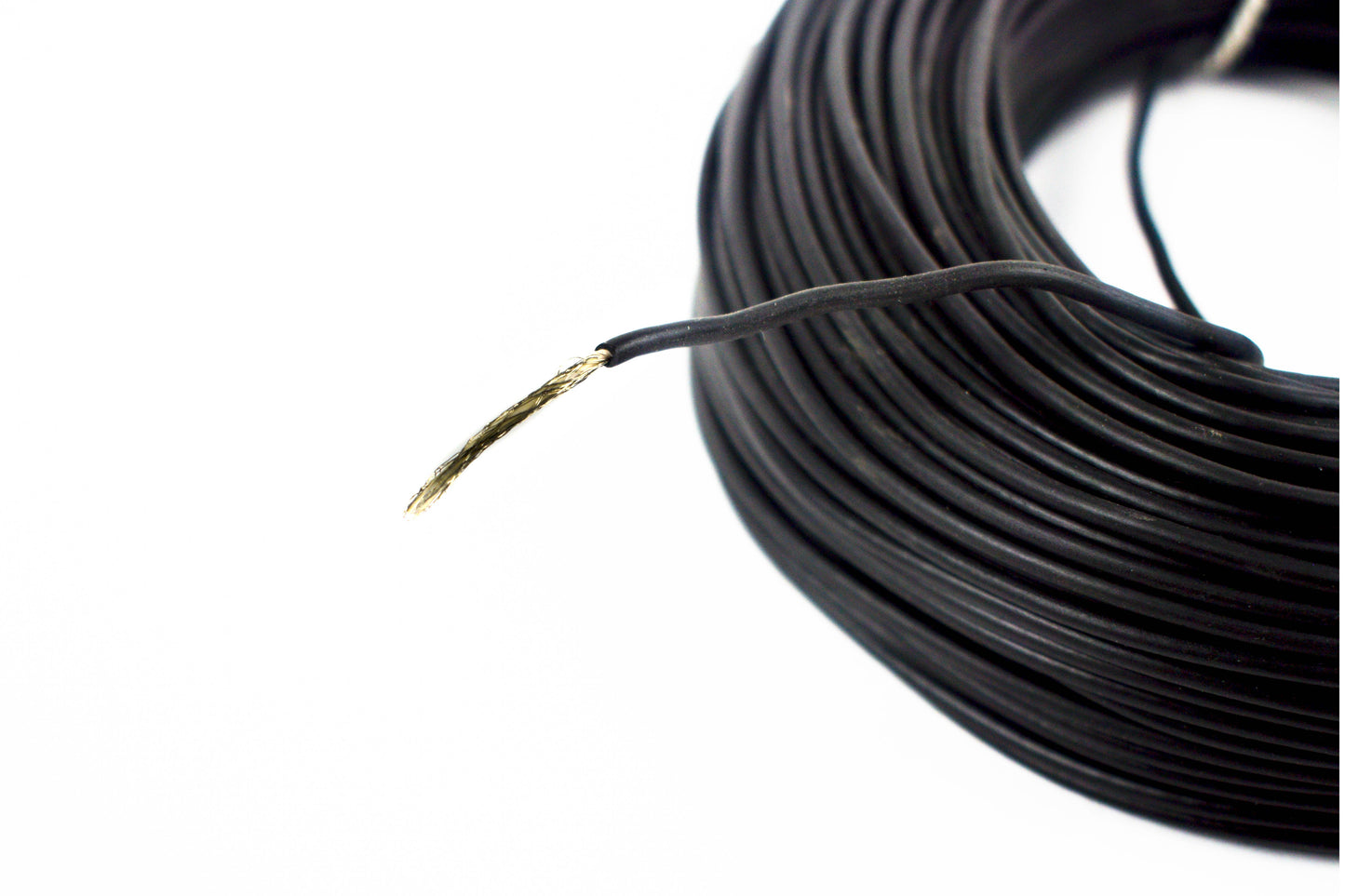 23 AWG Shielded Multi Strand Wire - 7/0.193mm (Black) 90 Meter - ElectronifyIndia