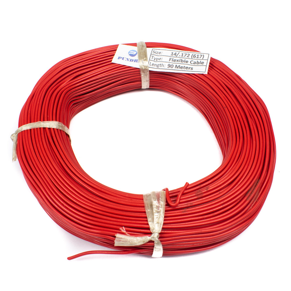 22 AWG Multi Strand Wire - 14/0.173mm (Red) 90 Meter