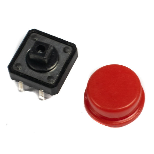 12mm Tactile Push Button 40xx with Red Cap