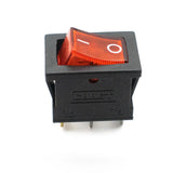 6A 250V SPST ON-OFF Rocker Switch 3 Pin with Red Light