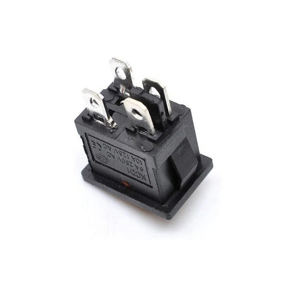 6A 250V SPDT ON-OFF Rocker Switch with Red Light