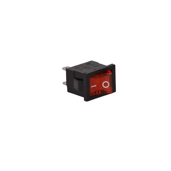 6A 250V Mini DPST Rocker Switch with Indicator