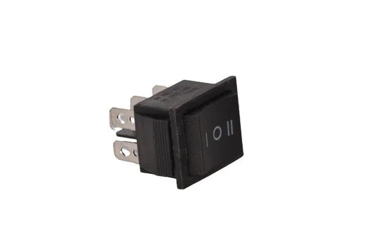 6A 250V DPDT Rocker Switch (Black)