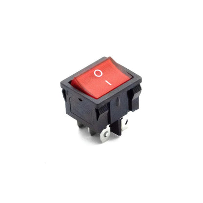 6A 250V AC DPDT ON-ON Rocker Switch (Red) with Backlight