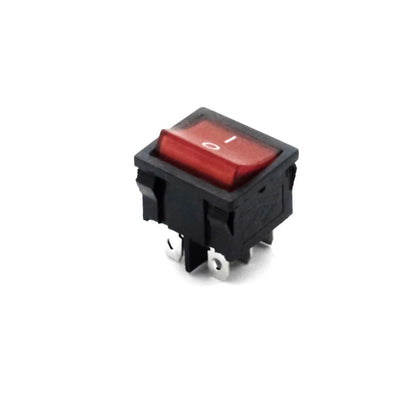 6A 250V AC DPDT ON-ON Rocker Switch (Red) with Backlight