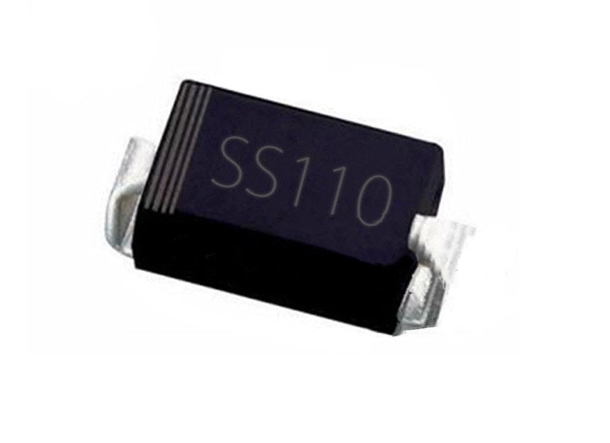 SS110 100V 1A Schottky Diode SMD DO-214AB (Pack of 10)