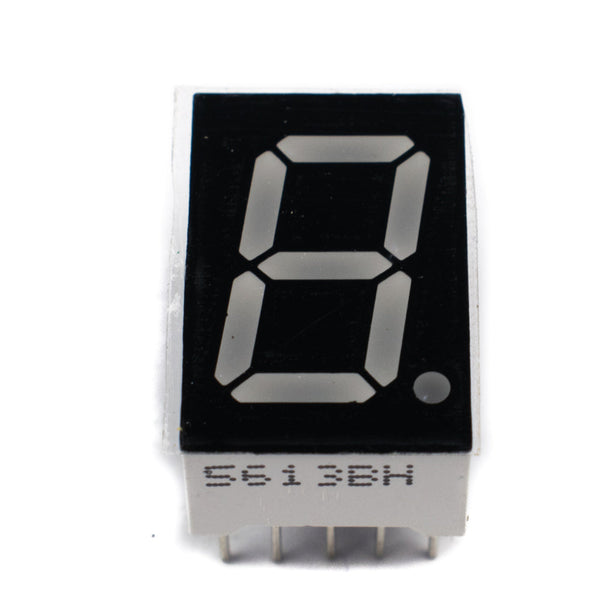 0.56 inch Single Digit Seven Segment Display - Green (Common Anode)