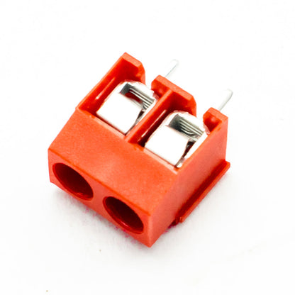 2 Pin Screw Type PCB Terminal Block - 5mm Pitch RED