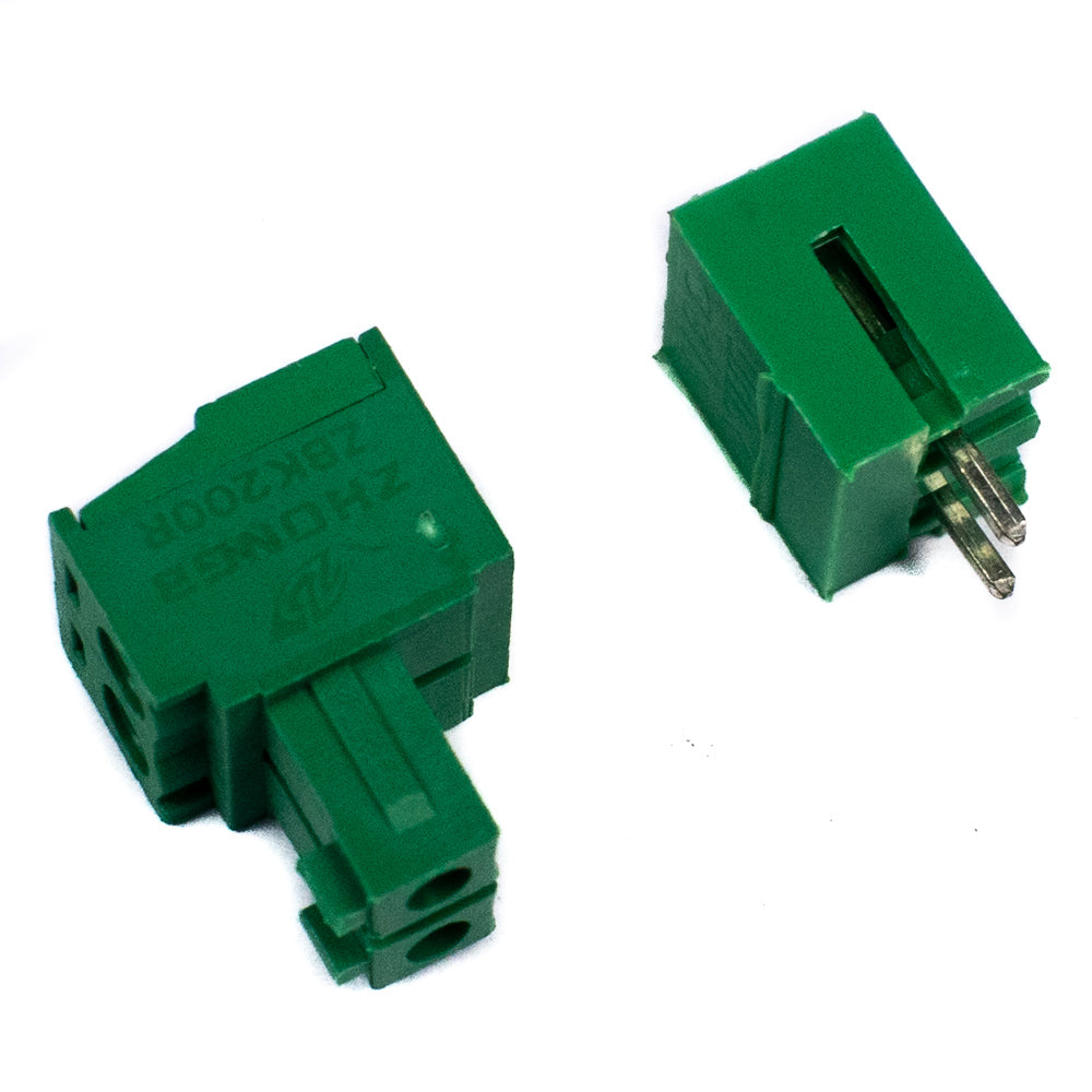 2 Pin Plugin Terminal Right Angle 3.81mm Male-Female Pair