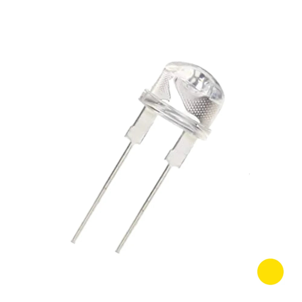 Yellow LED 8mm - Clear Lens 