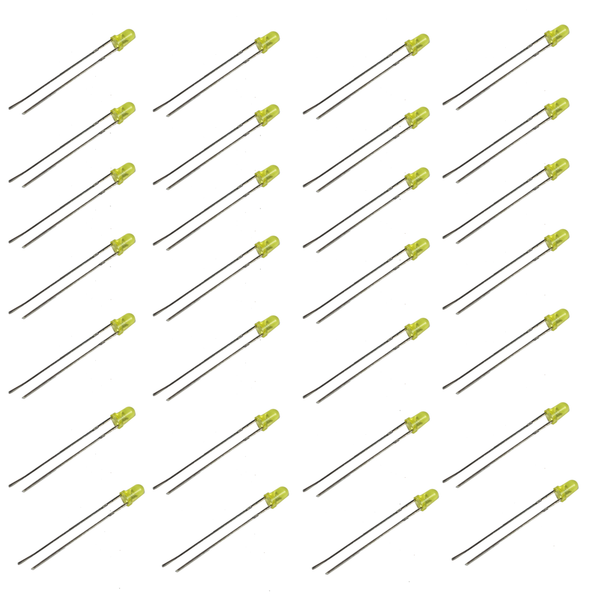 3mm Yellow LED(300-400mcd) 