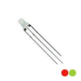 3mm Red / Green Bi-Colour 3 Pin LED (Common Cathode)