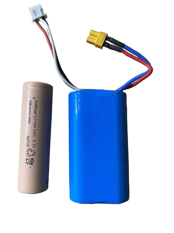 7.4V Li-ion Battery Pack 3000mAh 10C with 2S Sunpower Cells