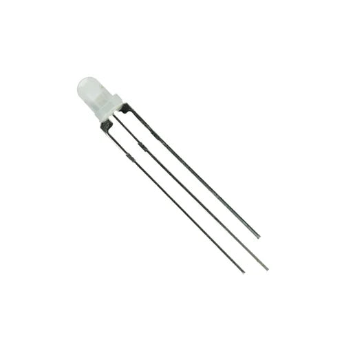 3mm Red/Green Bi-Colour (Common Cathode) 3 Pin LED White Diffused Lens