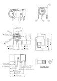 DC Power Socket DC-031, 4-Pin Plug-In (3.5mm x 1.3mm)